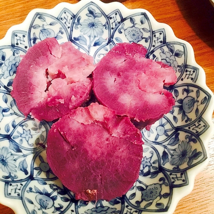 炊飯器使用☆蒸かし紫芋